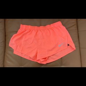 Men's 2" Running Shorts. Size L Bright Mango color